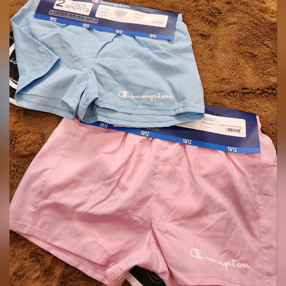 🆕️ 💜 Champion Kids Athletic Shorts in Blue and Pink